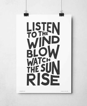 Listen To The Wind Blow Print, 7 of 8