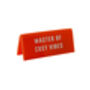 'Master Of Cosy Vibes' Orange Desk Sign, thumbnail 2 of 2