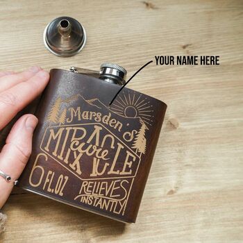 Customised Hip Flask Miracle Cure, 3 of 6