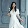 Linen Wedding Dress, thumbnail 6 of 10