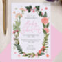 Personalised A6 Pink Floral Baby Shower Invitation, thumbnail 3 of 3