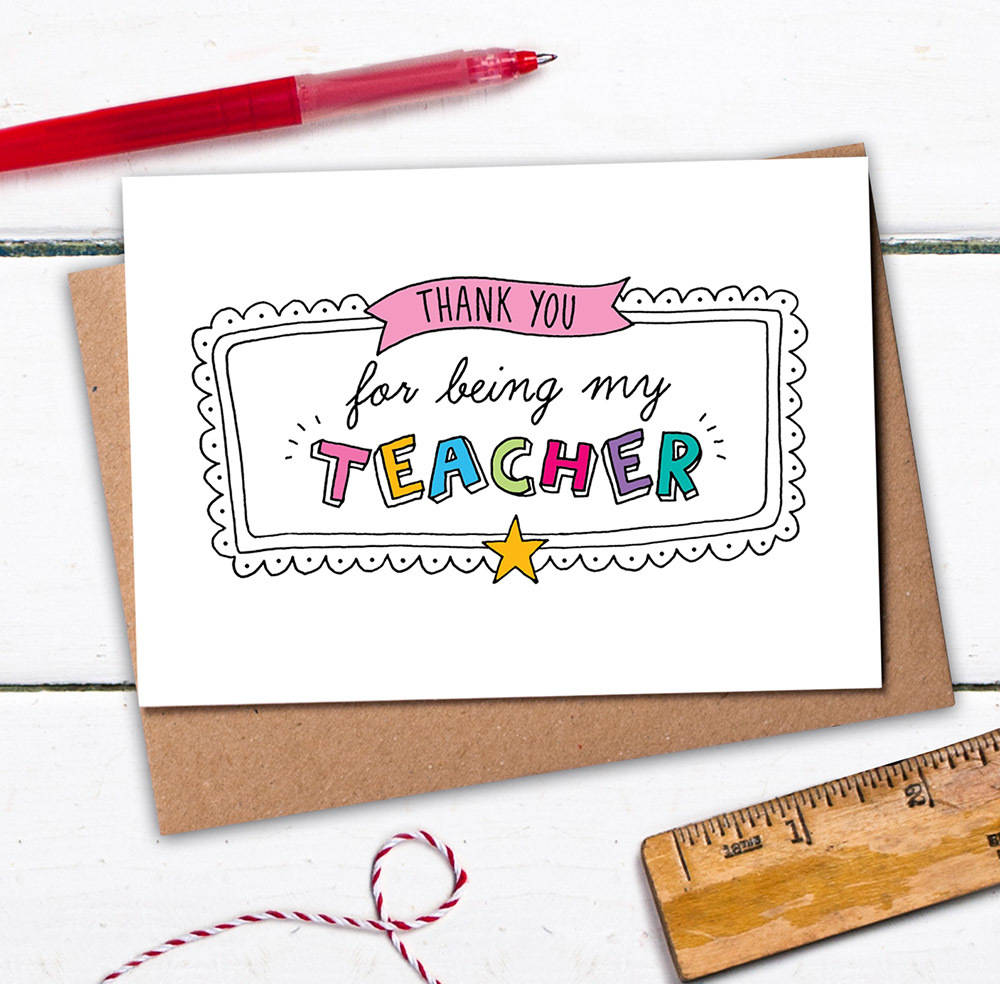 Thank You Teacher Card By Eskimo Kiss Designs | notonthehighstreet.com