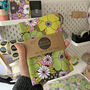 Retro Floral Vintage Style Flower Power Tea Towel, thumbnail 7 of 7