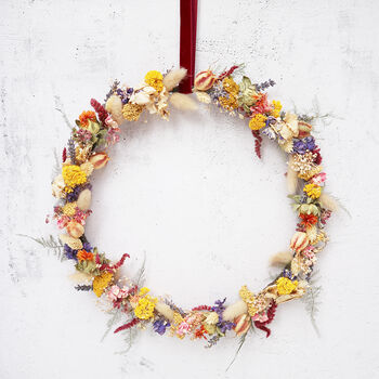 'Ceres' Handmade Dried Flower Wreath, 3 of 7