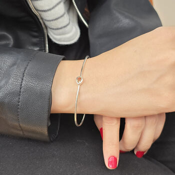Alexandrite June Birthstone Sterling Silver Bangle, 5 of 5