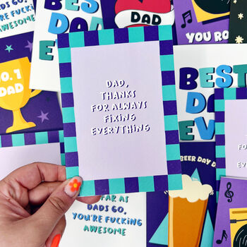 Father's Day Card 'Dad Thanks For Fixing Everything', 4 of 5