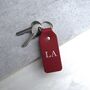Handmade Personalised Initial Leather Keyring, thumbnail 2 of 11