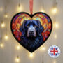 Newfoundland Stained Glass Effect Heart Suncatcher, thumbnail 1 of 5