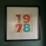 Retro 70s Coloured Year Print In Frame, thumbnail 3 of 3