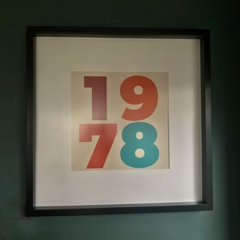 Retro 70s Coloured Year Print In Frame, 3 of 3