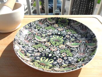 Large Cup And Saucer In William Morris Black Strawberry Thief Design, 5 of 12
