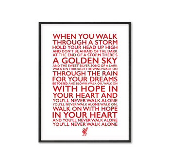 You'll Never Walk Alone Typography Print, 4 of 5