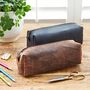 Personalised Buffalo Leather Square Pencil Case, thumbnail 2 of 11