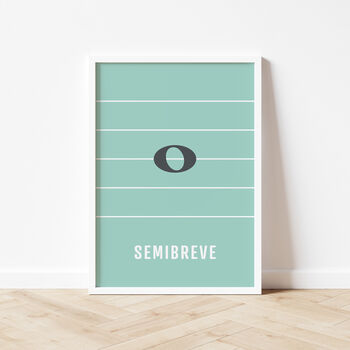 Semibreve Note Print | Music Theory Poster, 8 of 10