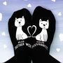 Personalised Heart Cat Socks, thumbnail 2 of 7