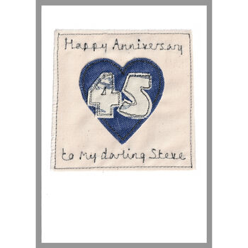 Personalised 45th Or 65th Sapphire Anniversary Card, 11 of 11