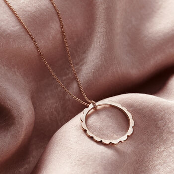 Personalised Scalloped Circle Necklace, 2 of 11