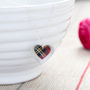 Scottish Red Tartan Double Heart Necklace, thumbnail 1 of 2