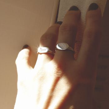 Sterling Silver Landscape Signet Ring, 2 of 5