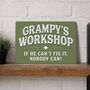 Personalised Dad's Workshop Metal Sign, thumbnail 1 of 4