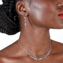 925 Sterling Silver Multi Tear Choker Style Necklace, thumbnail 2 of 5