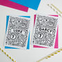 Personalised Colouring Card Birthday, thumbnail 1 of 3