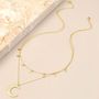 Gold Plated Double Layer Stars And Moon Necklace, thumbnail 3 of 4
