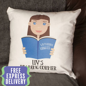 Personalised Cushion Gift For Book Lovers, 2 of 7