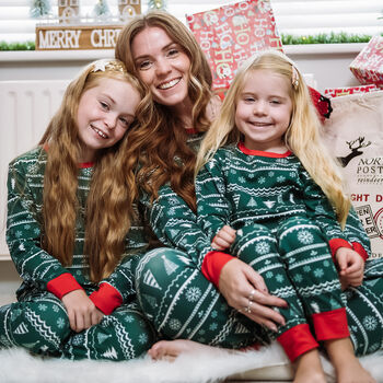 Christmas Pyjamas Family Matching Green, 3 of 11