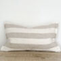 Linen Stripe Cushion Cover, Soft Natural, thumbnail 3 of 5