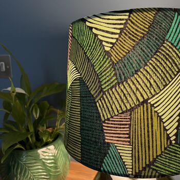 Jadeite Abstract Geometric Empire Lampshades, 4 of 9