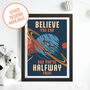 Be Brave Be You. Space Illustration Unframed Art Print, thumbnail 9 of 9