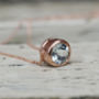 Rose Gold Aquamarine Slider Necklace, thumbnail 2 of 3