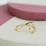 Solid Yellow Gold Wave Ring, thumbnail 1 of 6