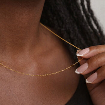 Solid 9ct Yellow Gold Belcher Chain Necklace – 16in To 22in, 4 of 8