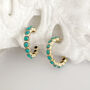 Turquoise Bubble Hoop, thumbnail 5 of 8