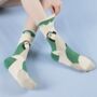 Green Penguin Print Mid Calf Length Socks, thumbnail 1 of 3