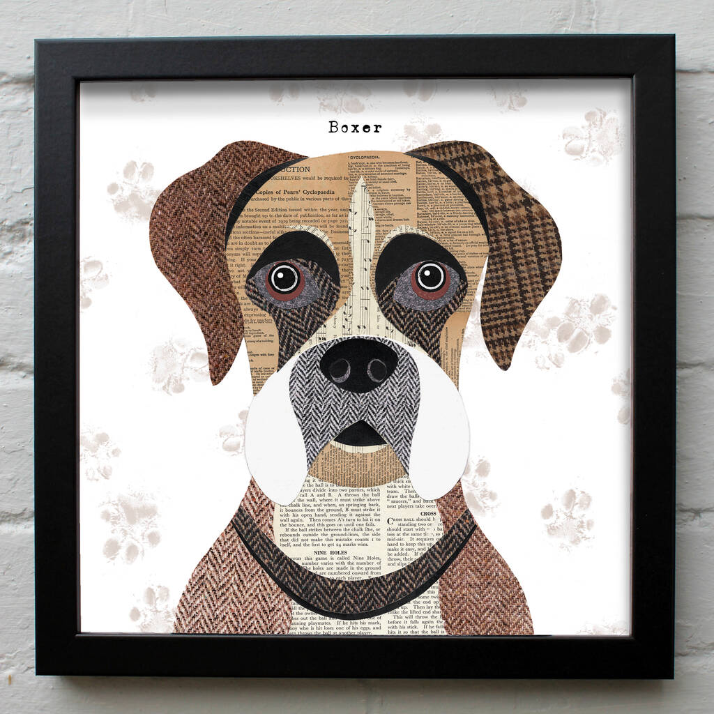 Boxer Dog Art Print By Simon Hart