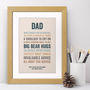 Endearing Father Personalised Print, thumbnail 2 of 7