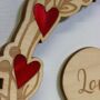 Wooden Personalised Love Heart Wreath, thumbnail 3 of 4