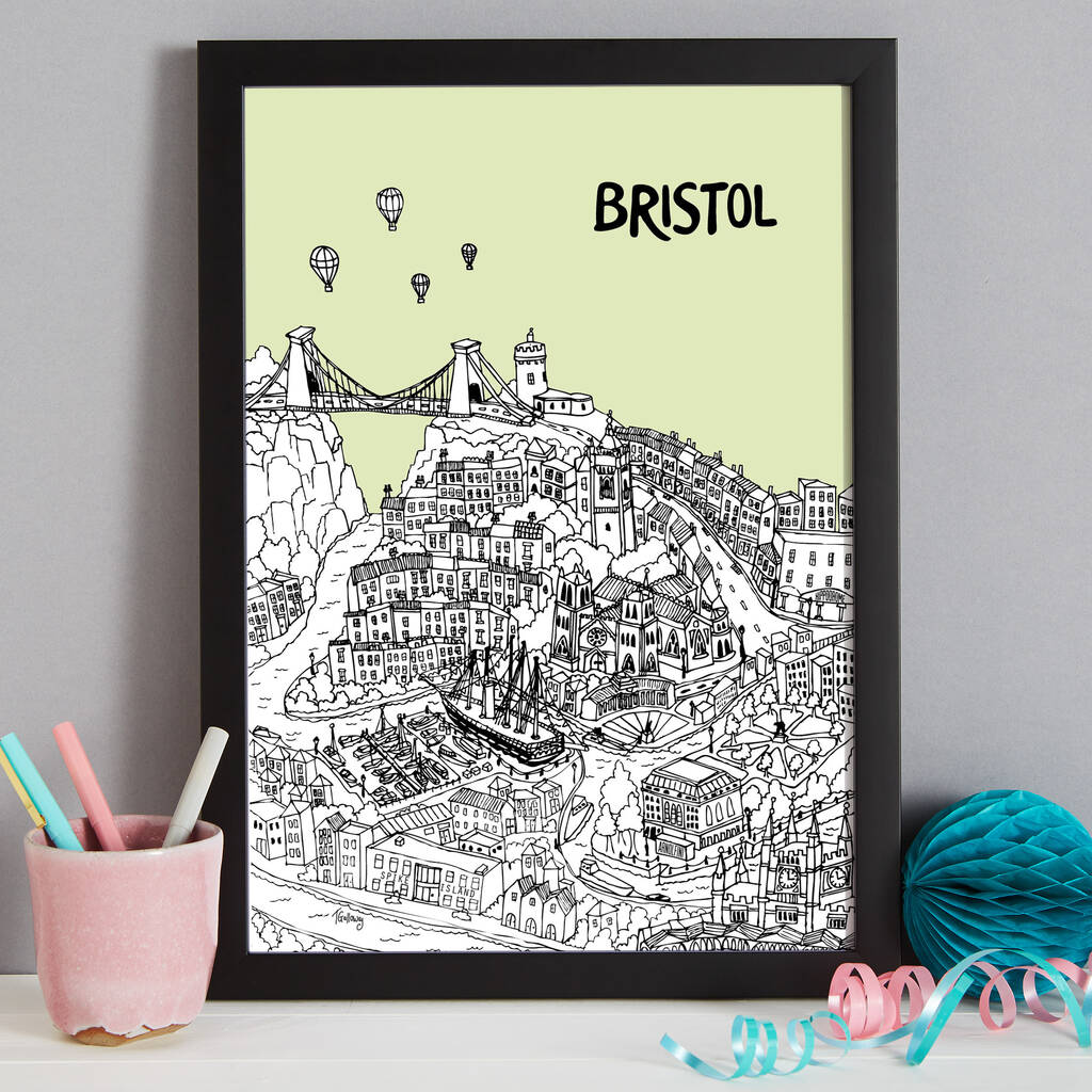Bristol A5 Illustrated Print 