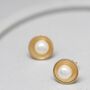 9ct Gold Pearl Earrings. Small Gold Pearl Earrings, thumbnail 6 of 11