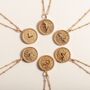 Brave Gold Vermeil Plated Shorthand Coin Necklace, thumbnail 5 of 8