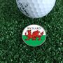 Personalised Welsh Flag Wales Golf Ball Marker, thumbnail 1 of 4