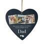 Personalised Photo Memorial Slate Hanging Heart Decoration 15 X 16cm, thumbnail 6 of 6