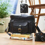 Personalised Black Leather Camera Bag, thumbnail 1 of 4