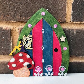 Fairy Door Toadstool Letterbox Wooden Craft Kit, 6 of 6