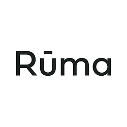 Minimalist Ruma lofo in black classic font