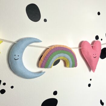 Pastel Weather Felt Garland For Child's Room, 4 of 5