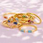 Baguette Birthstone Stacking Ring, thumbnail 1 of 6